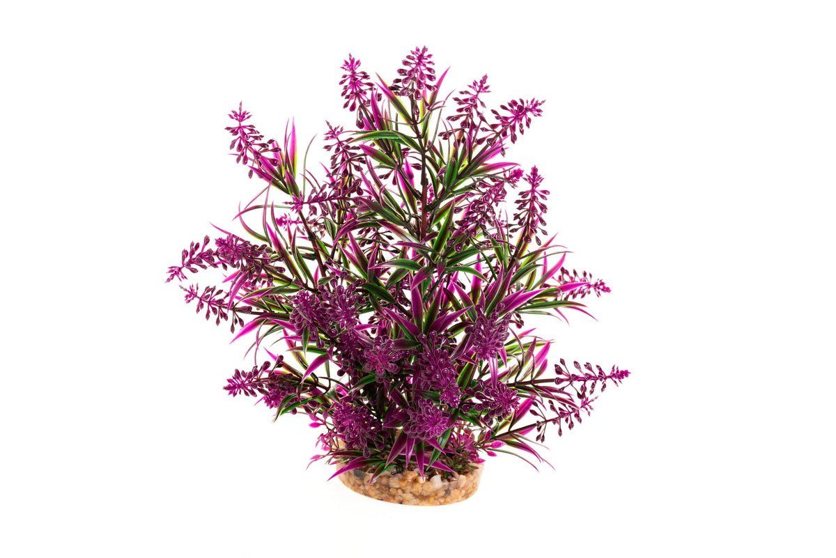 CNZ 11.8-Inch Artificial Aquarium Plant, Green & Purple - view 2