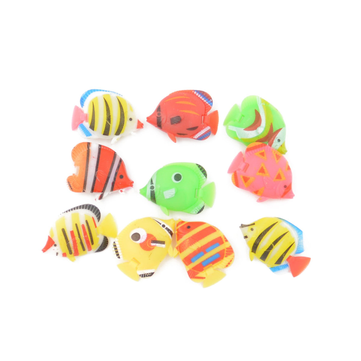 10pcs Lifelike Plastic Artificial Floating Fishes Ornament Decorations for Aquarium Fish Tank