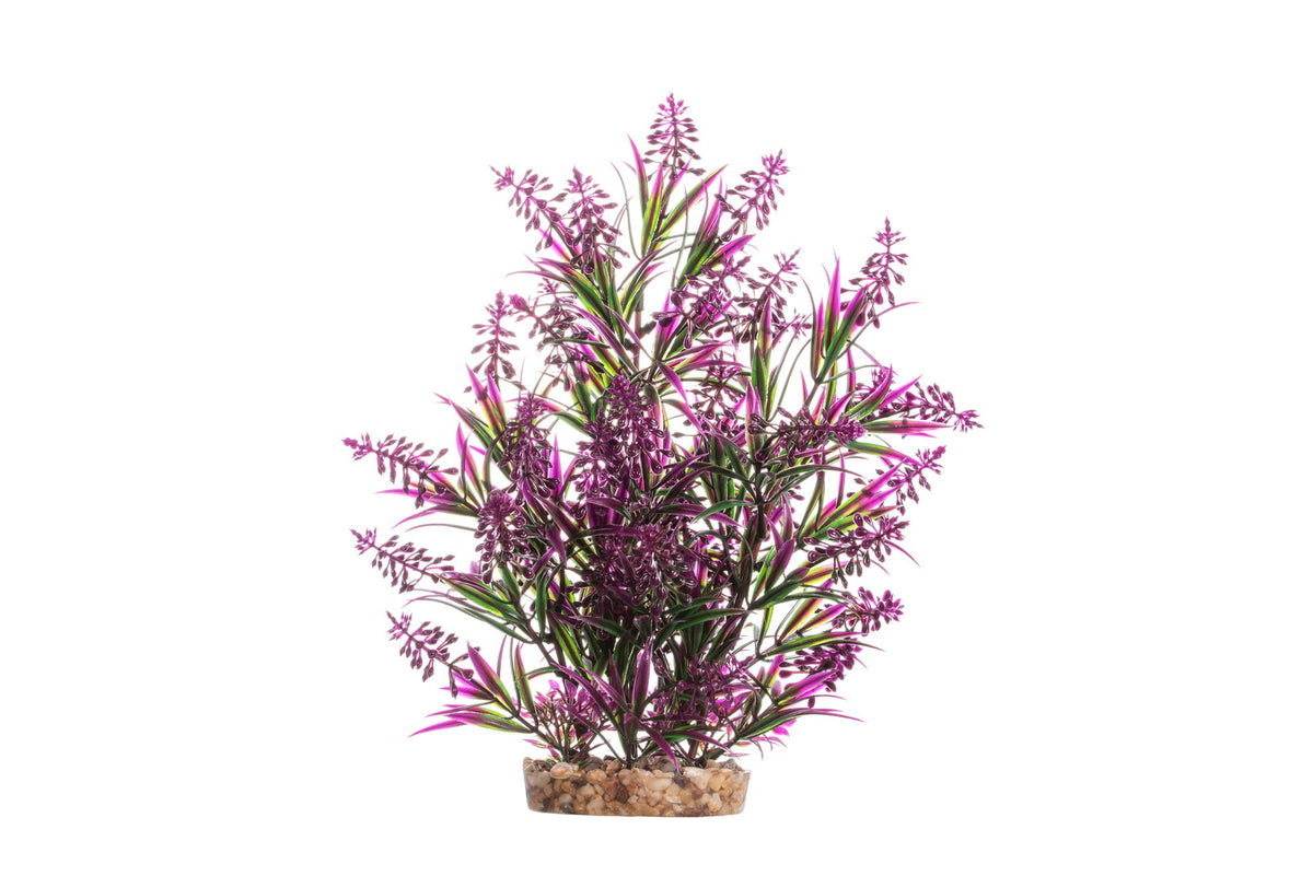 CNZ 11.8-Inch Artificial Aquarium Plant, Green & Purple