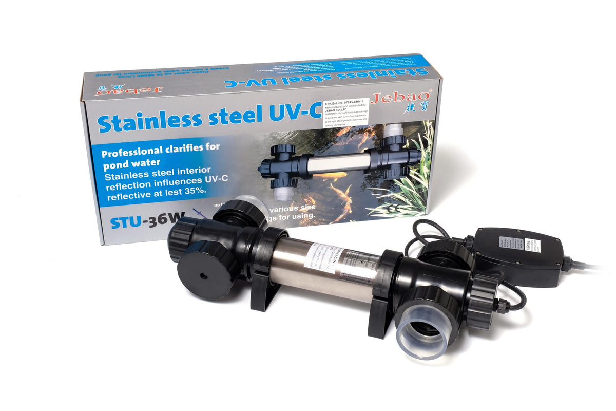 Jebao STU-36 Stainless Steel Pond and Aquarium Clarifier, 36-watt