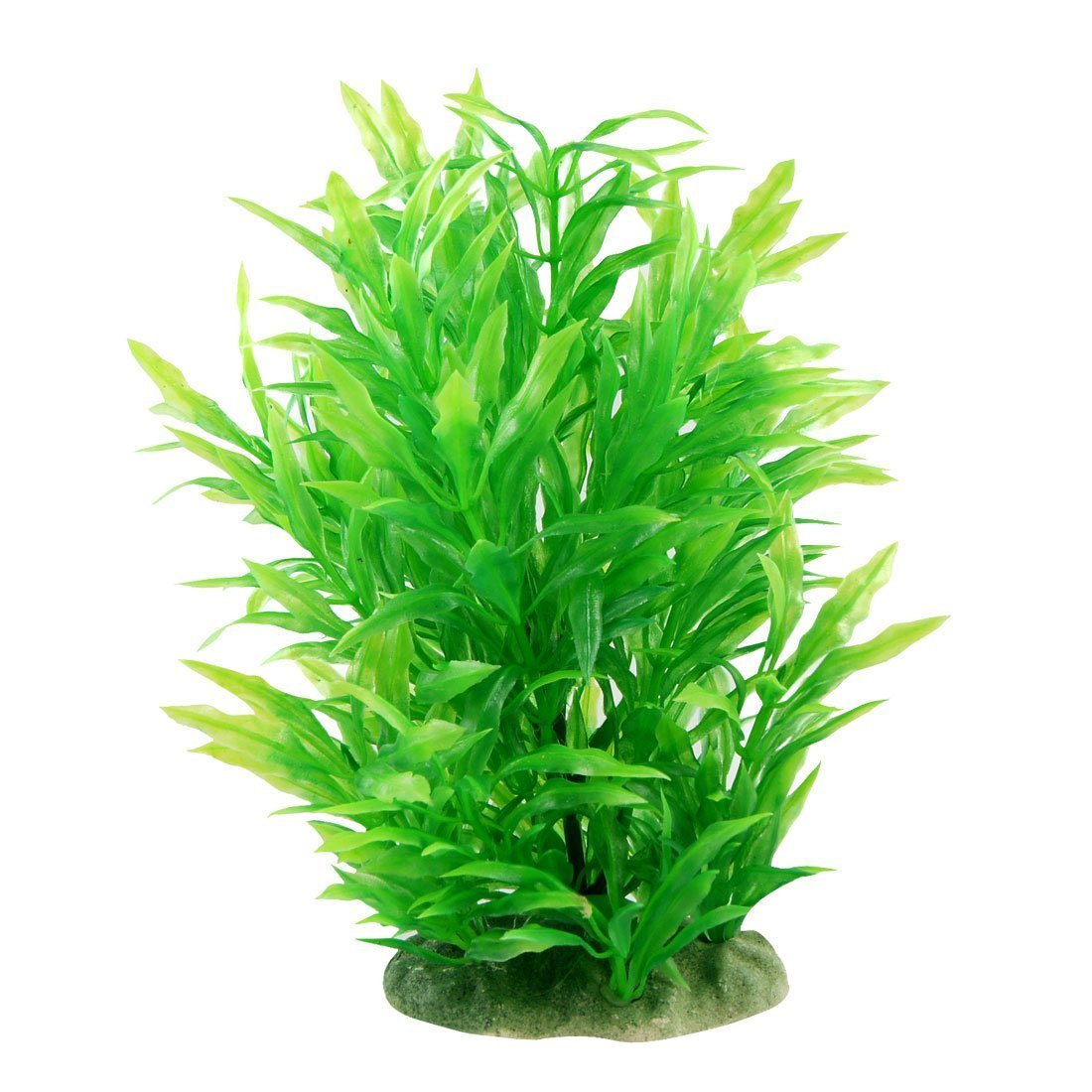 CNZ Aquarium Decor Fish Tank Artificial Plastic Plant, 8.9-inch Green