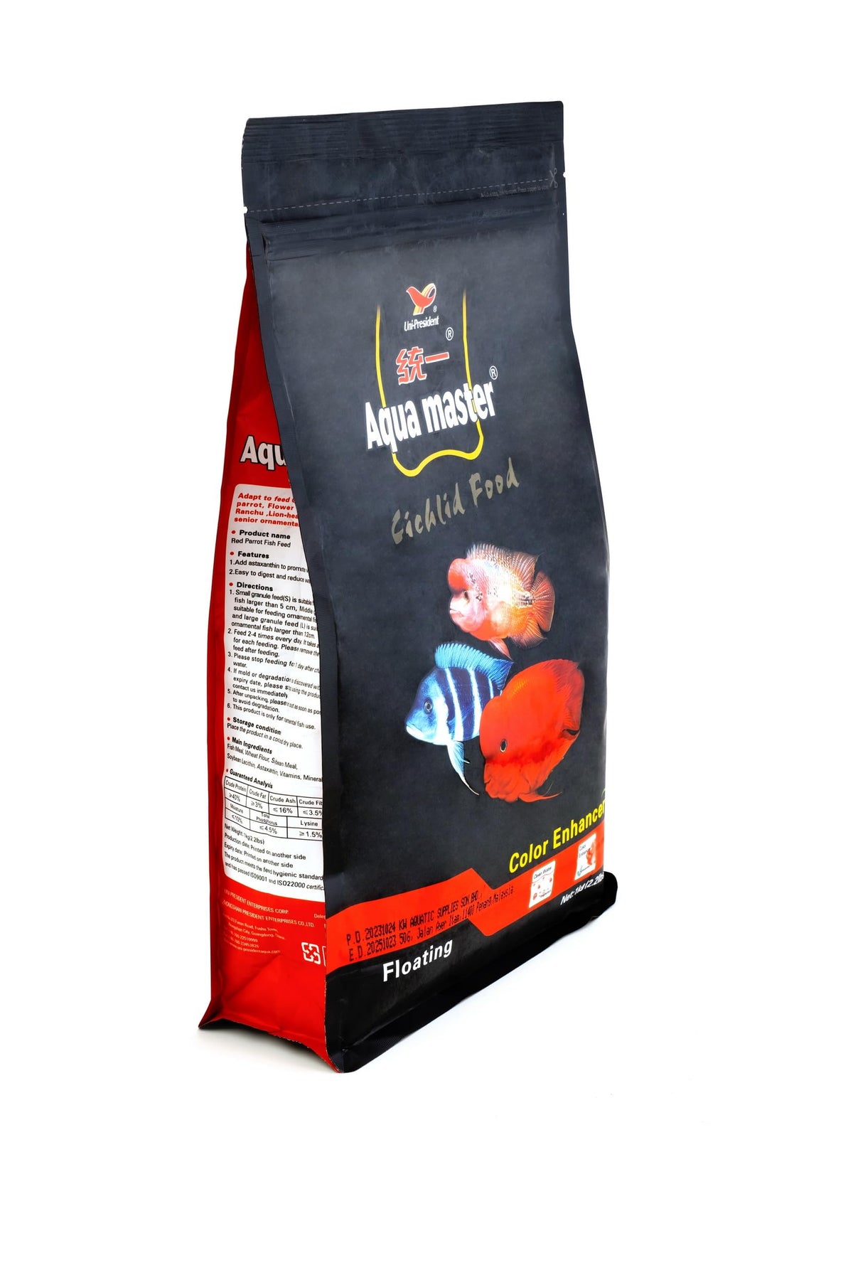 Aqua Master Cichlid Food 1kg 2.2lbs, Medium - view 3