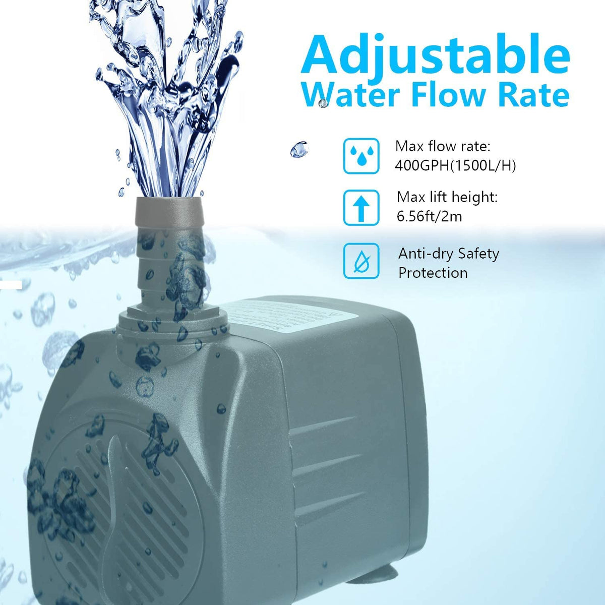 Jebao Jecod PP-300LV Submersible Fountain Pond Pump 40gph - view 10