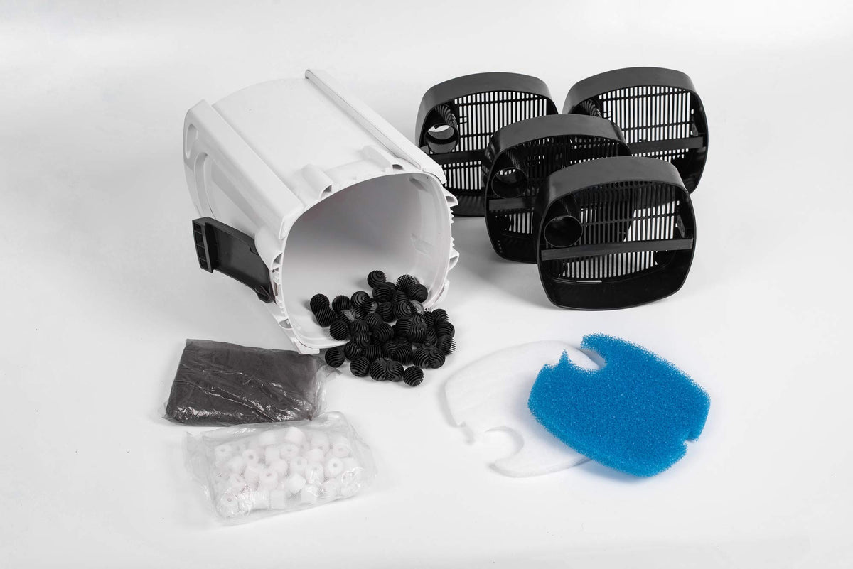CNZ HW-704B 525GPH Canister Filter with Meida Kits,White - view 7