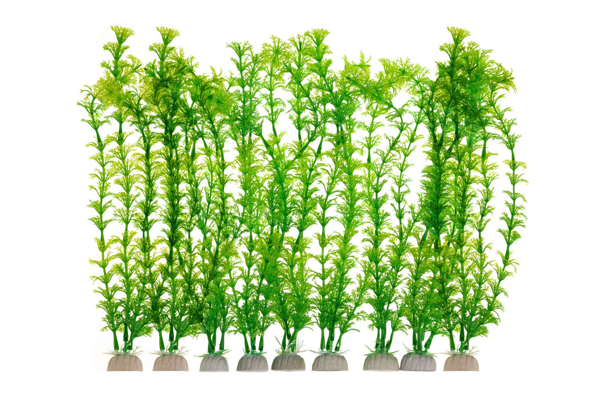 CNZ Aquarium Decor Fish Tank Decoration Ornament Artificial Plastic Plant Green (12-inch Green, 9pcs)