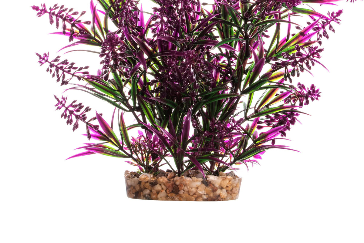 CNZ Aquarium Decor Fish Tank Decoration Ornament Artificial Plastic Plant Green/Purple, 11.8-inch - view 4