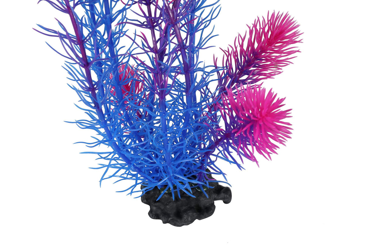 CNZ Aquarium Decor Artificial Plastic Plant 14-inch Green & Purple - view 7