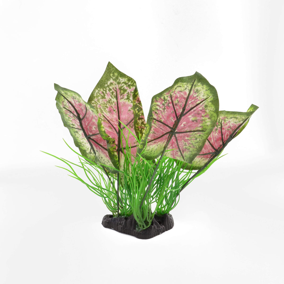 CNZ Aquarium Decor Fish Tank Decoration Ornament Artificial Plastic Plant Green,12-inch Green/Red - view 2