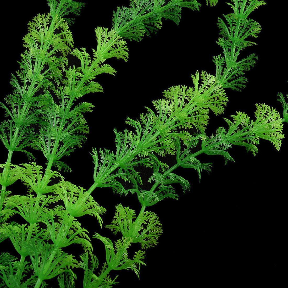 CNZ Aquarium Decor Artificial Plastic Plant, Green, 12-inch, 3pcs - view 2