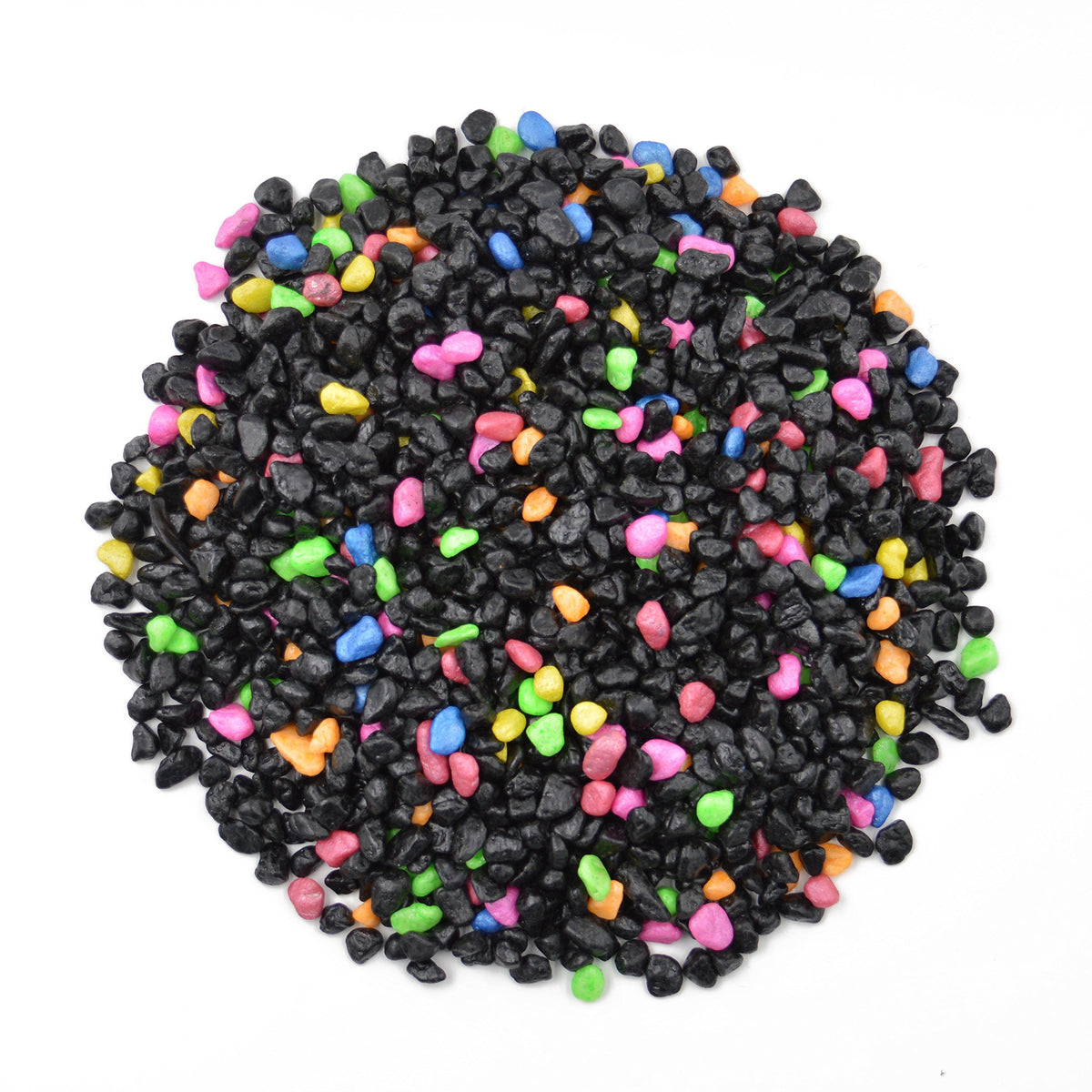CNZ Aquarium Gravel Black & Fluorescent Mix, 0.25"-0.35", 5-pound